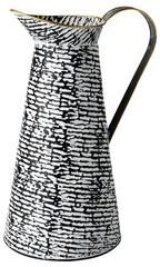 Mercana Colette Small Black & White Metal Patterned Vase