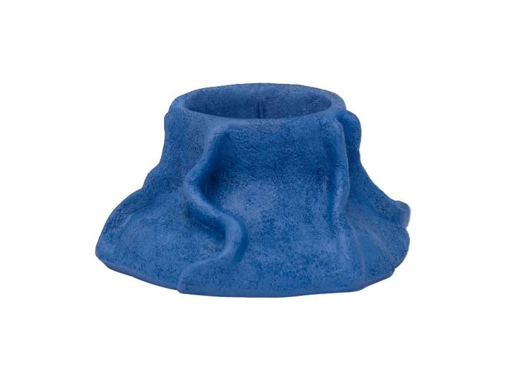 Mette Ditmer Bougeoir en lave Art Piece Ø 12,5 cm Cobalt