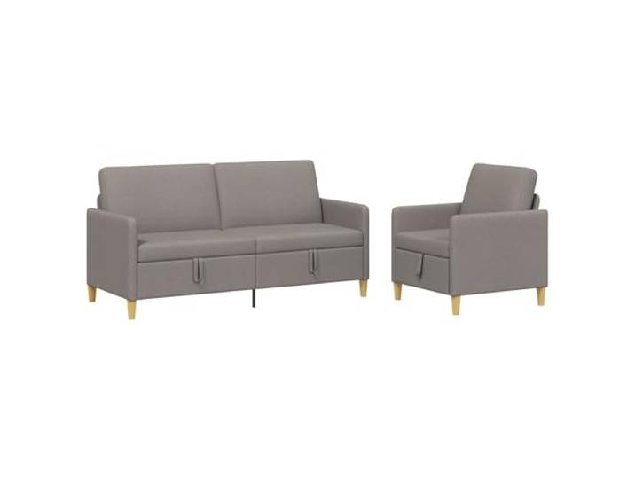 PUGYNBK Sofa mit Aufbewahrung, 2-teilig, Taupe, Polyester, mit Metallrahmen Aufklappbarer Sitz, versteckter Raum, abnehmbare Kissen, vielseitige Verwendung, einfache Wartung