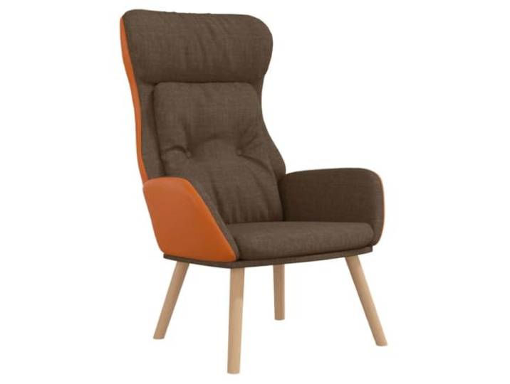 Makastle Relaxsessel Braun Stoff und PVC