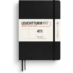 Leuchtturm 1917 Notizbuch A5, 411 Seiten, liniert, Hardcover, schwarz