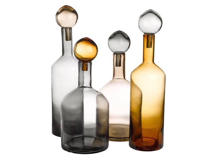 POLSPOTTEN - Carafe Bubbles - Beige - Verre teinté dans la masse - Designer Pols Potten Studio