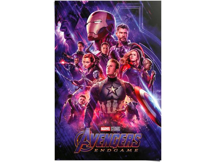 Poster REINDERS Marvel Avengers - endgame one sheet , bunt (farbe bild(er): bunt), B:61cm H:91,5cm T:0,1cm, Papier, Bilder, Poster
