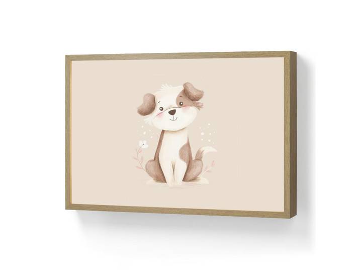 OnlyWow Wandleuchte MIT Akku Hund - Gefleckt - Braun 60x40 cm, Beige, Rechteckig, LED integrated, 60x40x8 cm, Lampen & Leuchten, Innenbeleuchtung, Wandleuchten