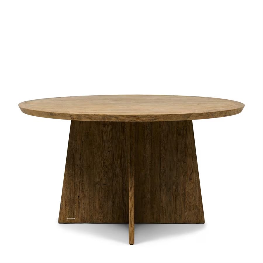 Rivièra Maison Ronde Eettafel Zermatt Eikenhout, Diameter: 140 cm, Naturel
