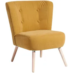 SESSEL Kassi Bezug Veloursstoff Buche natur / mais