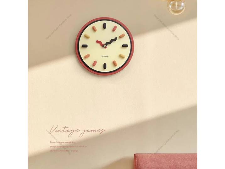 Horloges murales de décoration de style crème, horloges murales électroniques élégantes et silencieuses pour salon, décoration de luxe pour la maison, Duvar Saati LLWC