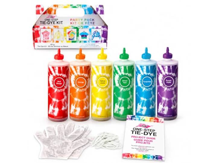Tulip Step Tie dye kit 6 kleuren feest, multi, één maat