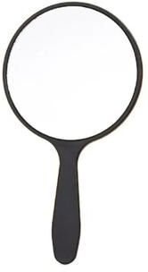 Uplift Picks Durable Round Handheld Makeup Mirror Portable Anti Fall Beauty Vanity Mirror black (s)