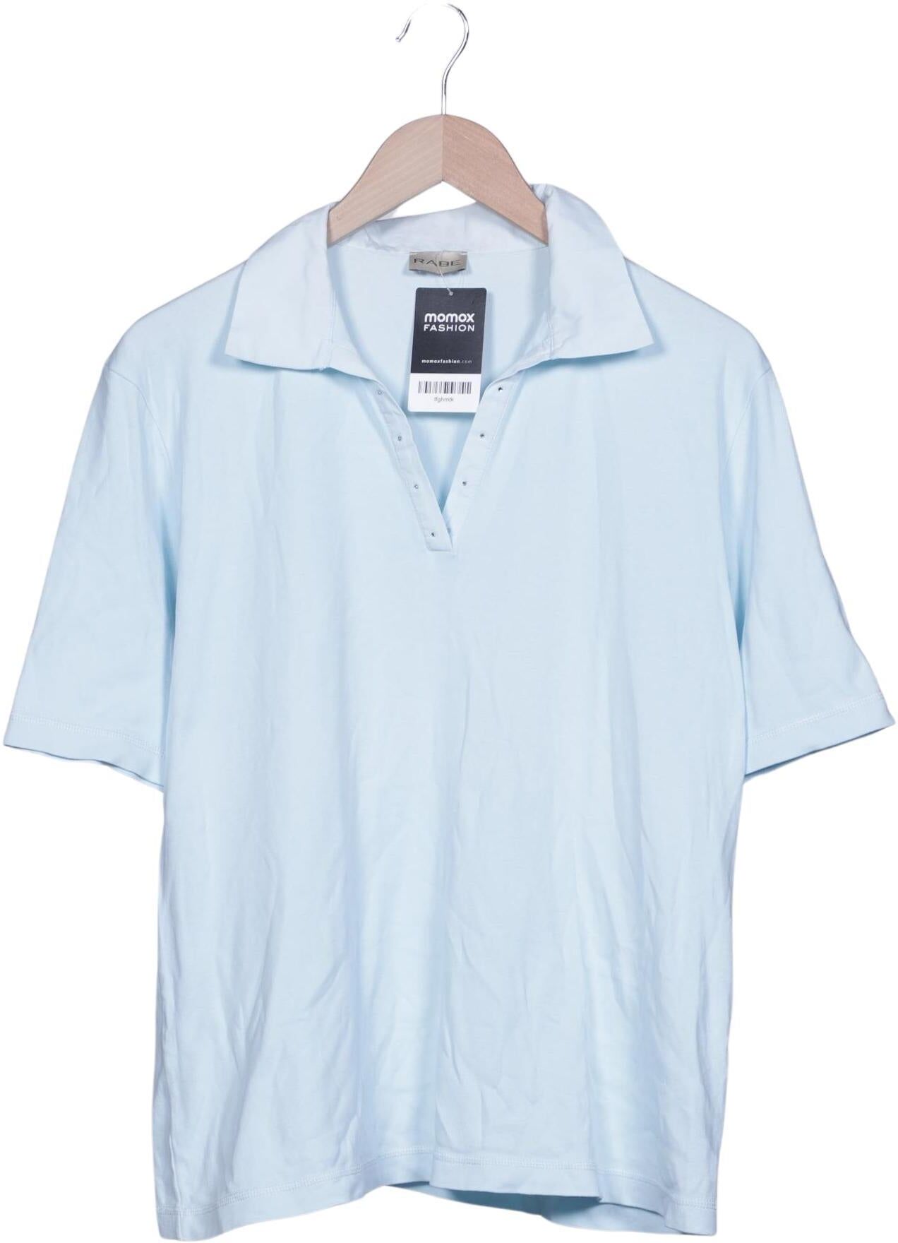 Rabe Damen Poloshirt, Hellblau, Gr. EU 44, Baumwolle - Second Hand