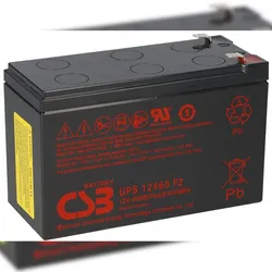 CSB UPS12460 Extreme High-Rate AGM Bleiakku 12V 9,3Ah 460 W Hochstromleistung gemäß Modell T2 / Faston 6,3 mm