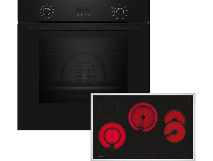 NEFF Backofen-Set N 30 B2CCG6AK3, mit nachrüstbar, Autostart, Halogenleuchte
