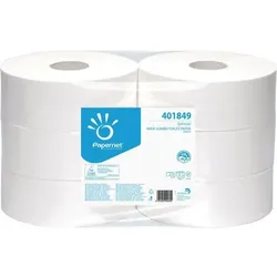 Papernet Jumbo Toilettenpapier 2-lagig 401849 6 Rollen à 1180 Blatt