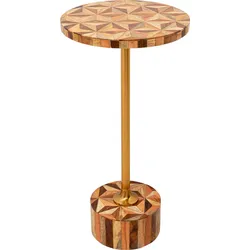 KARE DESIGN Beistelltisch Domero Geo 86570 Dekor Braun