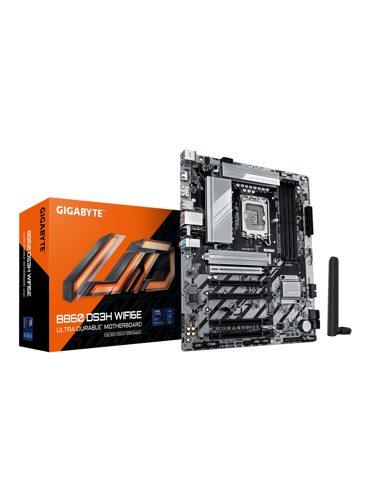 GIGABYTE B860 DS3H WIFI6E Mainboard - Intel B860 - Intel LGA1851 - DDR5 RAM - ATX
