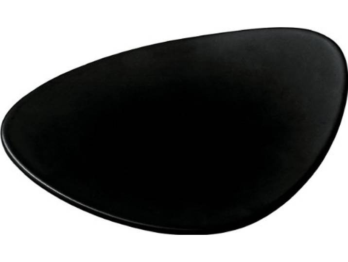 Alessi Fm10/79 Colombina Collection Grand Soucoupe en Bone China\, Noir\, Set de 6 Pièces