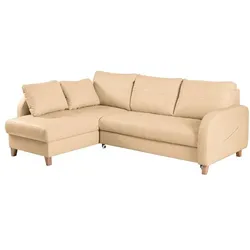 Ecksofa Compact Leder Beige