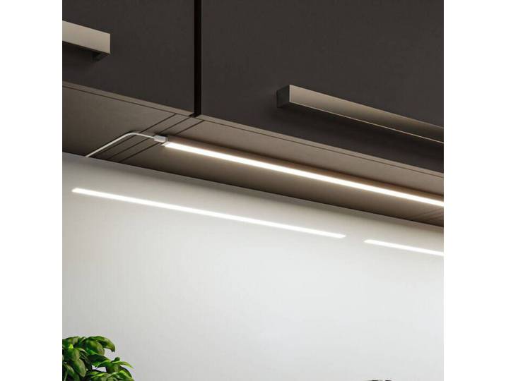 Paulmann Unterbaulampe Inline 2x-Erweiterung chrom 55 cm CCT, chrom / silber, für Küche, Aluminium