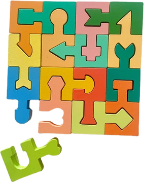 Friendly Fresh Finds Montessori Shape Matching Wooden Puzzle For Kids Building Blocks Educational Toy For Logical Thinking & Space Training Montessori Shape Matching Wooden Puzzle For Kids Building Blocks Educational Toy For Logical Thinking & Space Train