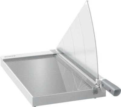 Papierschneider Leitz Precision Office A3, bis A3, bis 15 Blatt, beleuchtete Schneidkante, Ableselineal, Klingenschutz, Edelstahl und Glas