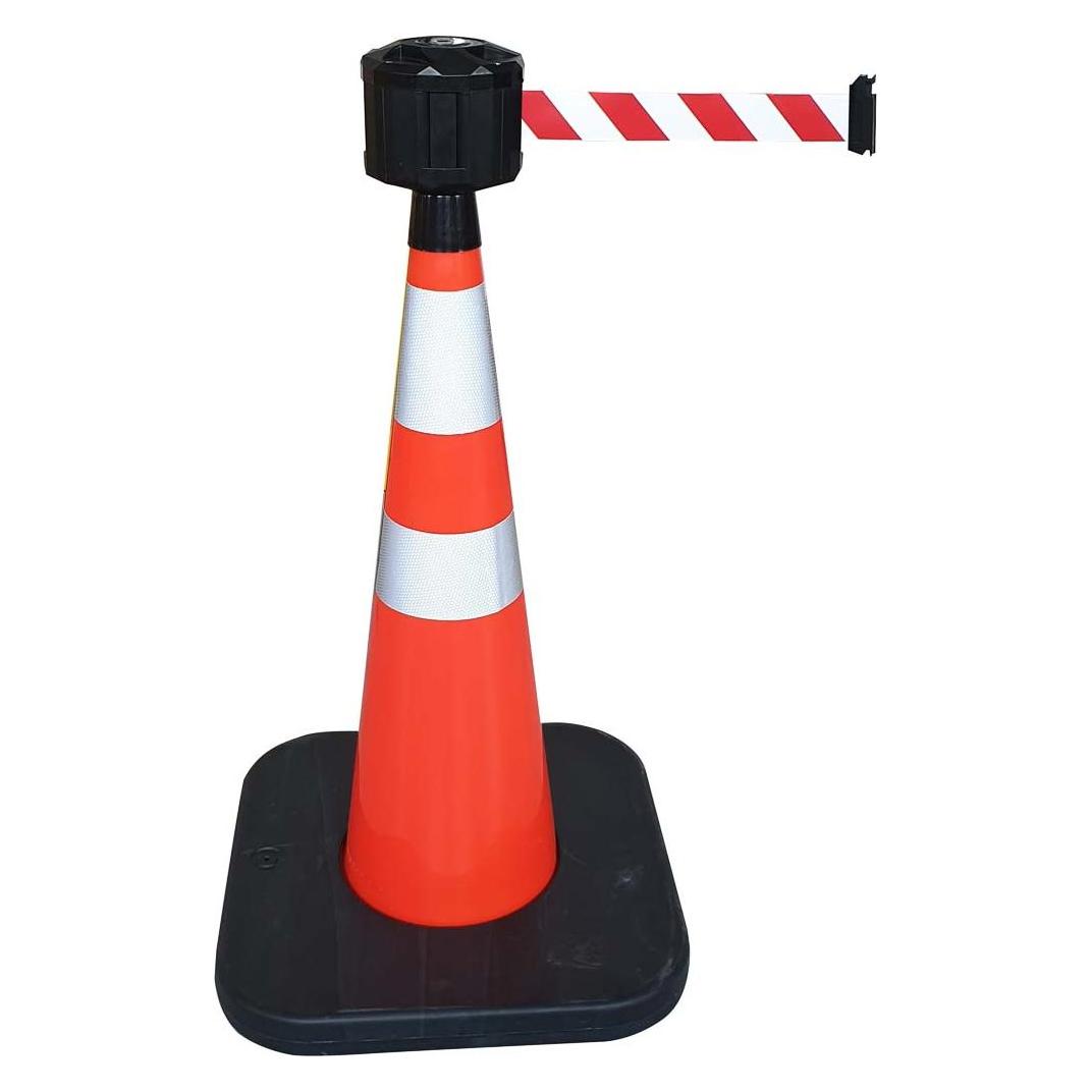 RS PRO Barriere Rot, Weiss Leitkegel mit Absperrband (2041803)