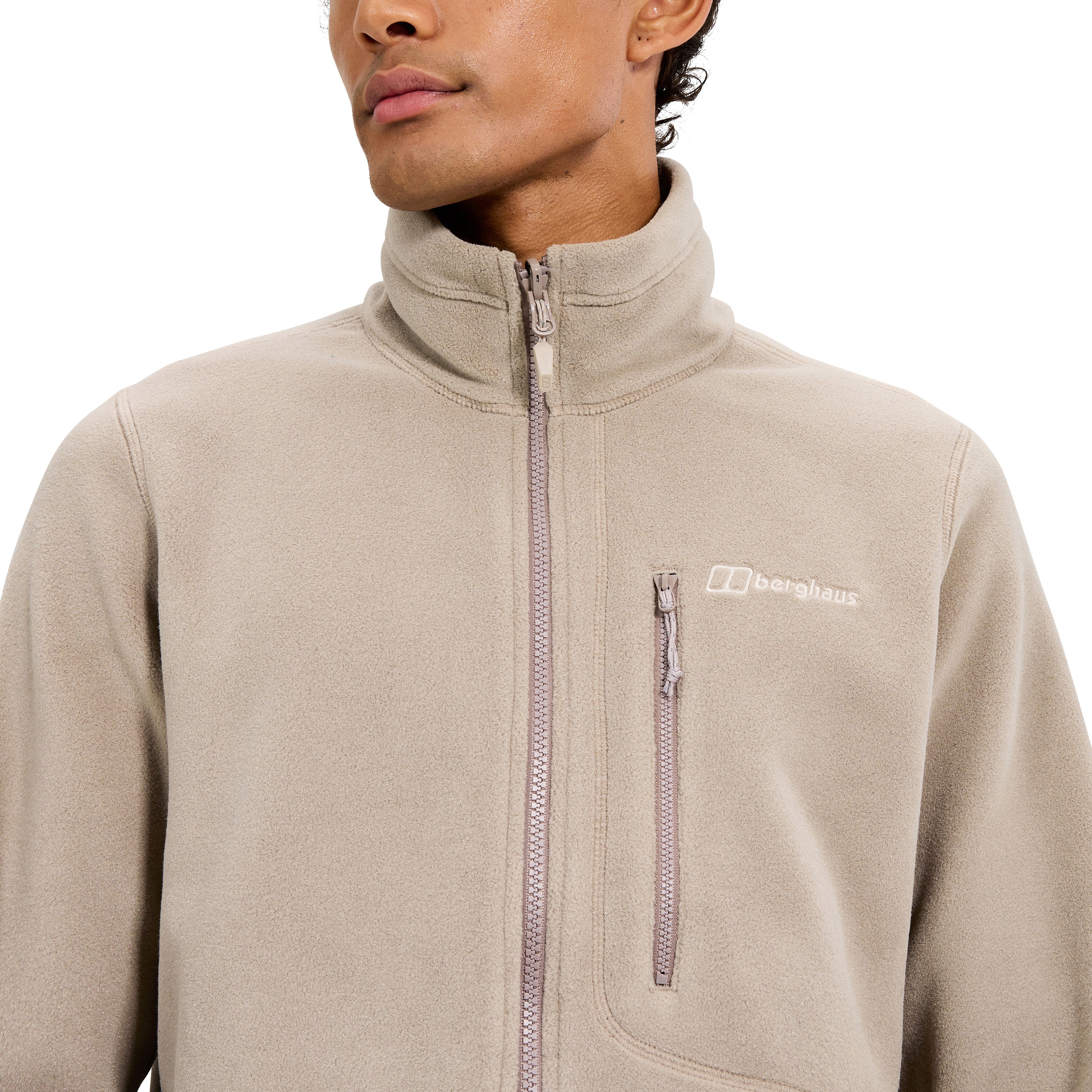 Fleecejacke BERGHAUS "ACTIVITY PT IA FLEECE JACKET", Herren, Gr. XXL, beige (char), Obermaterial: 100% Polyester, Jacken Fleecejacke, atmungsaktives Material, aus strapazierfähigem Polyester char XXL