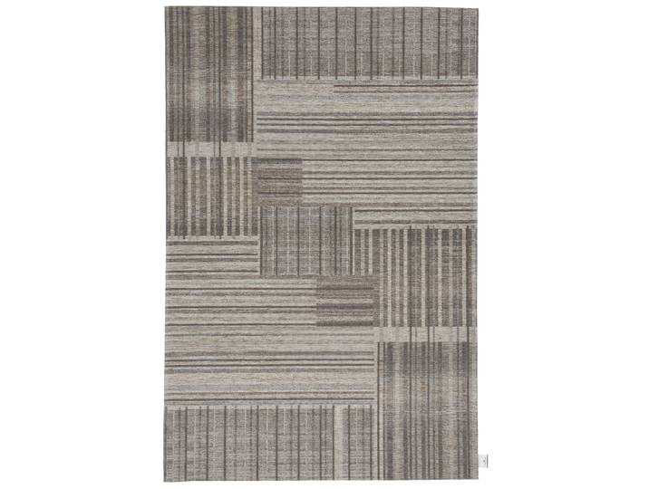 Teppich TOM TAILOR HOME Stripy Pat , beige, B:190cm H:5mm L:290cm, Baumwolle, Kunstfaser, Teppiche, Teppich, Flachgewebe, modernes Patchworkdesign, gestreift, Chenille, Wohnzimmer