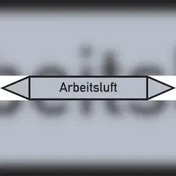 Rohrleitungskennzeichen Arbeitsluft - 270x37 mm Folie selbstklebend