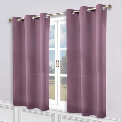 Superior Modern Solid Washable Room Darkening Curtains, Set of 2 Panels