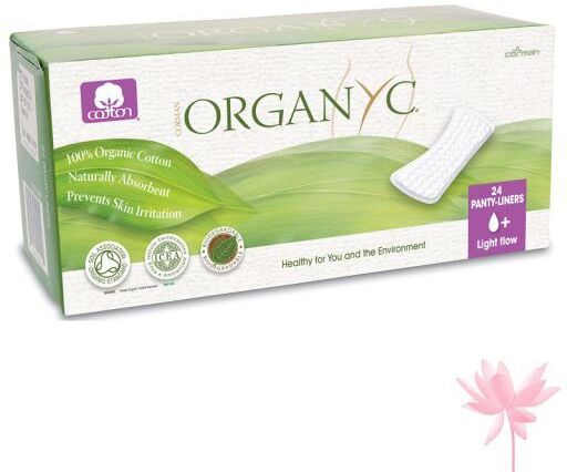 Organyc extra long 100% organic cotton panty liner, 20ud