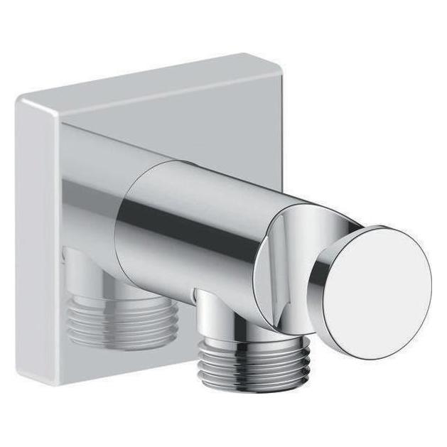 Duravit Wandanschlussbogen eckige Rosette, mit Brausehalter chrom (UV0630010010)
