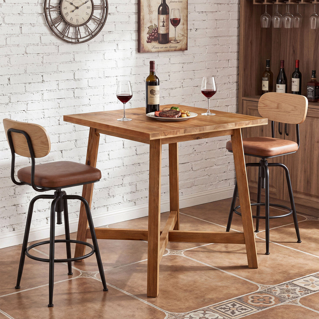 Blue Elephant 80 cm Solid Wood Home Bar Cabinet Brown 90cm H X 80cm D X 80cm L