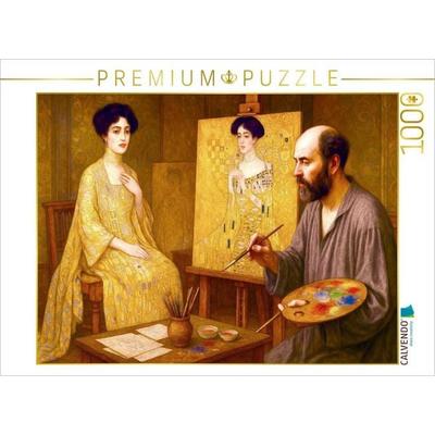 CALVENDO Puzzle Gustav Klimt malt 'Adele Bloch-Bauer I' | 1000 Teile Lege-Größe 64x48cm Foto-Puzzle für glückliche Stunden