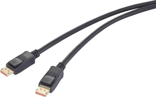 Renkforce DisplayPort Anschlusskabel DisplayPort Stecker 2.00m Schwarz RF-6562820 8K UHD DisplayPort-Kabel