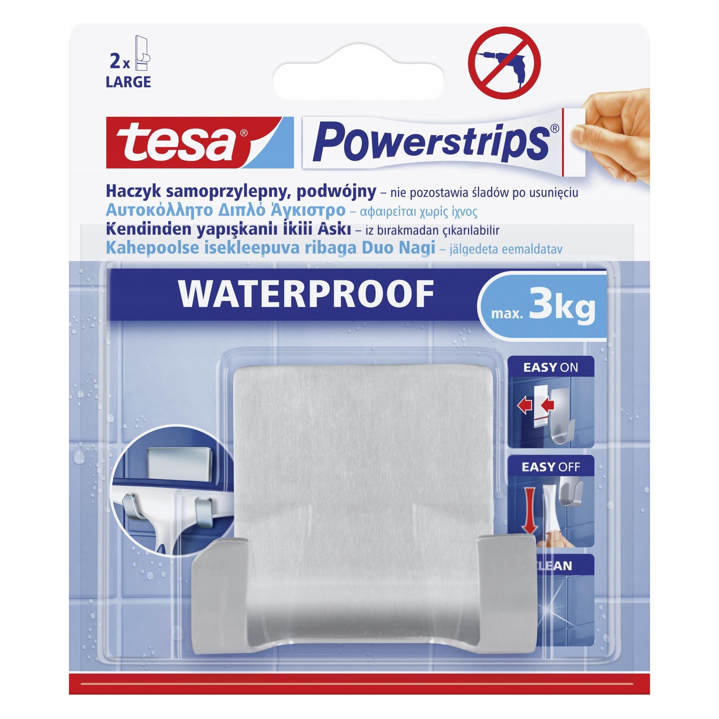 tesa Powerstrips Waterpr.Duo Hook Metal (33043649)