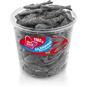 Red-Band Lakritz Salzheringe, süß & gesalzen, 100 Stück, wiederverschließbare Dose, ohne künstliche Farbstoffe, 1,18 kg