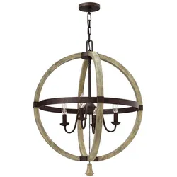 Elstead Lighting, Kronleuchter, Middlefield Kronleuchter E14 4-fach Eisenrost (61 cm)