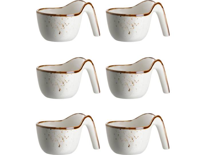 MÄSER Schälchen-Set Pintar weiss/braun Porzellan 6 Stk