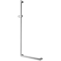 Villeroy und Boch Vicare Desing Haltegriff 92171261 120 x 50 cm, Aluminium verchromt, reversibel, 90°, mit Brausehalter