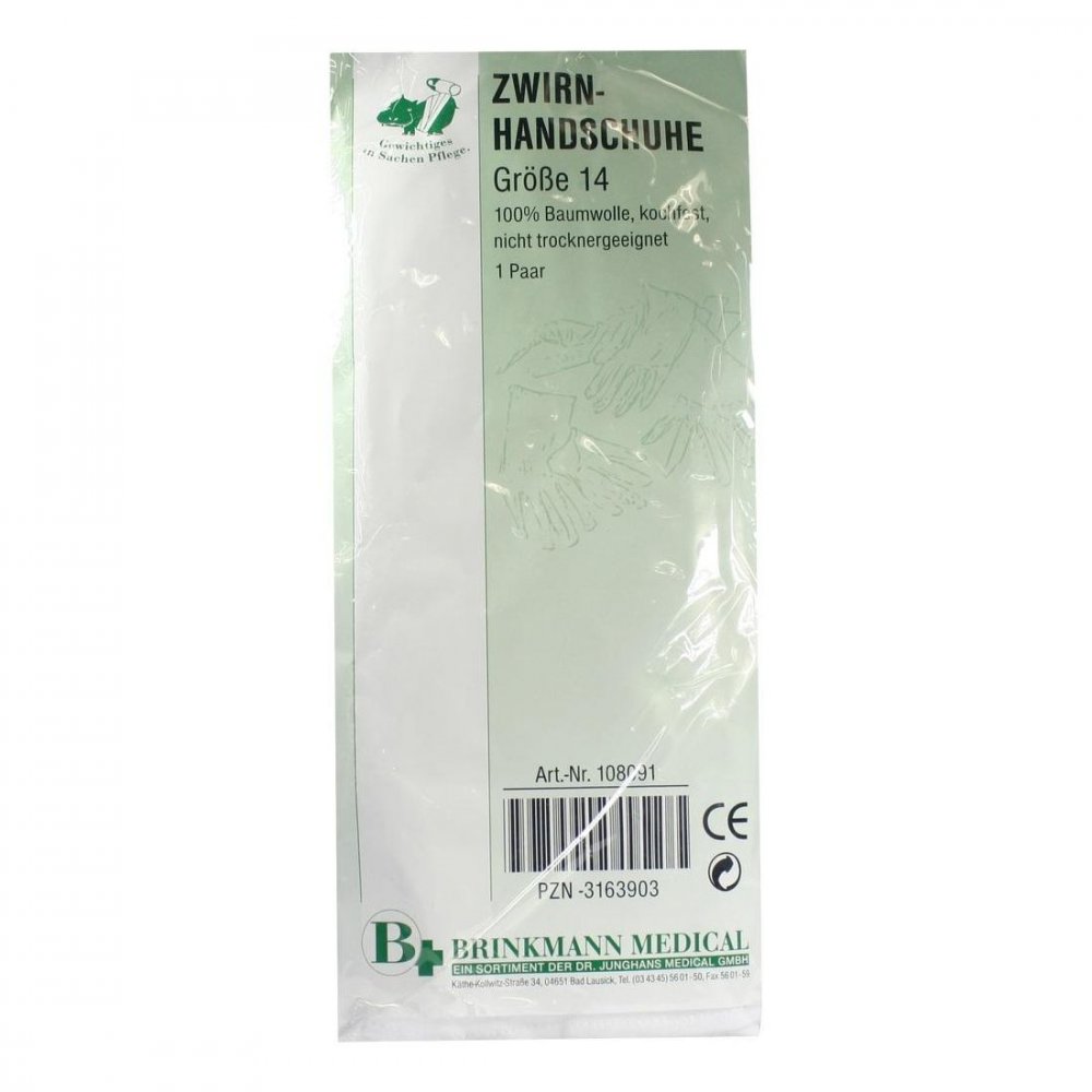 Brinkmann Medical ein Unternehmen der Dr. Junghans Handschuhe Zwirn Bw Größe 14 weiss 03163903
