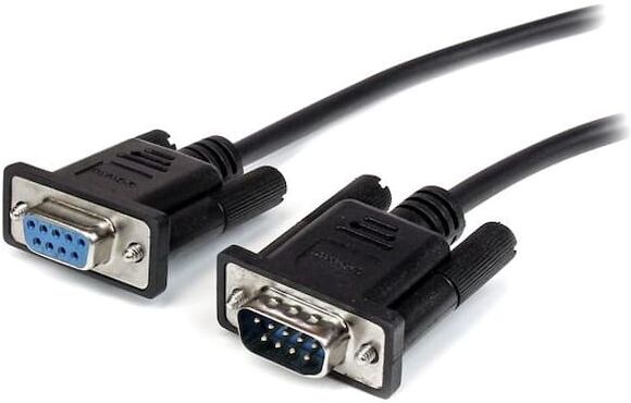 StarTech.com 2m Black Straight Through DB9 RS232 Serial Cable