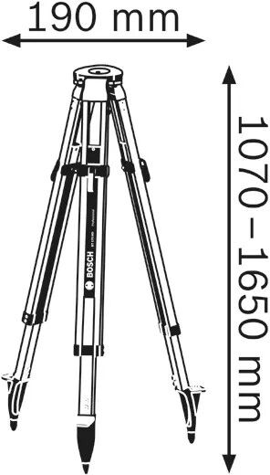 Trépied BT 170 HD professionnel 107 – 165 cm BOSCH 0601091B00