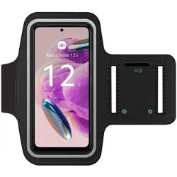 SmartFitness Xiaomi Redmi Note 12S Handy Sport Armband, Smartphone Sportarmband, Schwarz