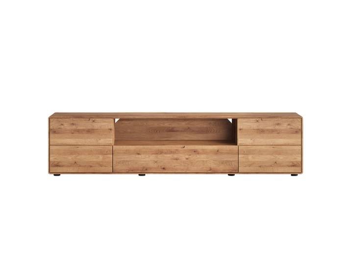 Linea Natura Lowboard, Wildeiche, Holz, Wildeiche, massiv, 2 Fächer, 1 Schublade(n) Schubladen, 200x47x40 cm, Holzmöbel, Kleinmöbel Holz, Holzkommoden, Lowboards Holz