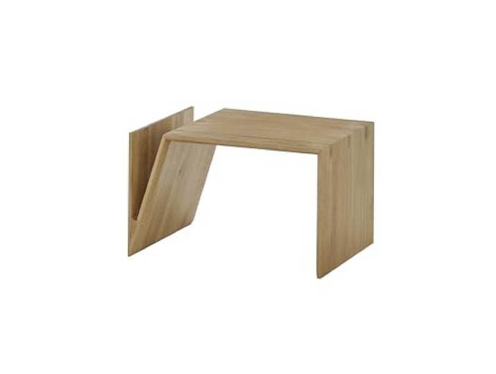 möbelando Beistelltisch >Mojave< aus geölter massiver Eiche, 60x35x40 cm, längs und hoch stellbar, modernes Design, kompakt, aufgebaut geliefert, rechteckige Form, eichenfarben