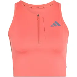 adidas Adizero Running Gel Pocket Cropped Laufshirt Damen KT4859 - semi turbo XS