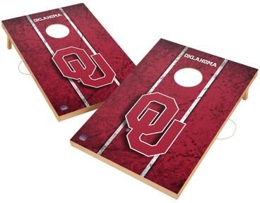 Skip's Garage Vintage Oklahoma Sooners Regulation 2x4 Cornhole Set