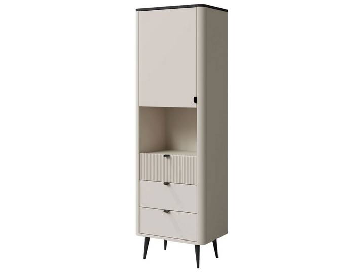 Feldmann-Wohnen Regal Marly, mit 3 Schubladen, offene und geschlossene Fächer 1-tlg., 60x40x191cm Kaschmir / Graustein