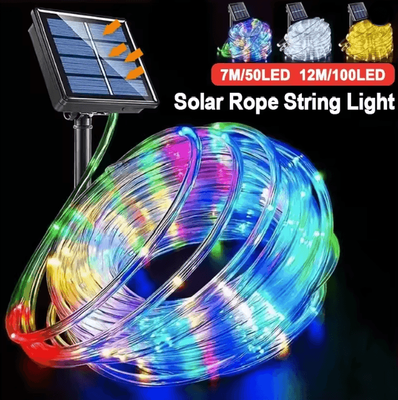 Inspire Essentials SolarGlow Outdoor Tube String Lights a