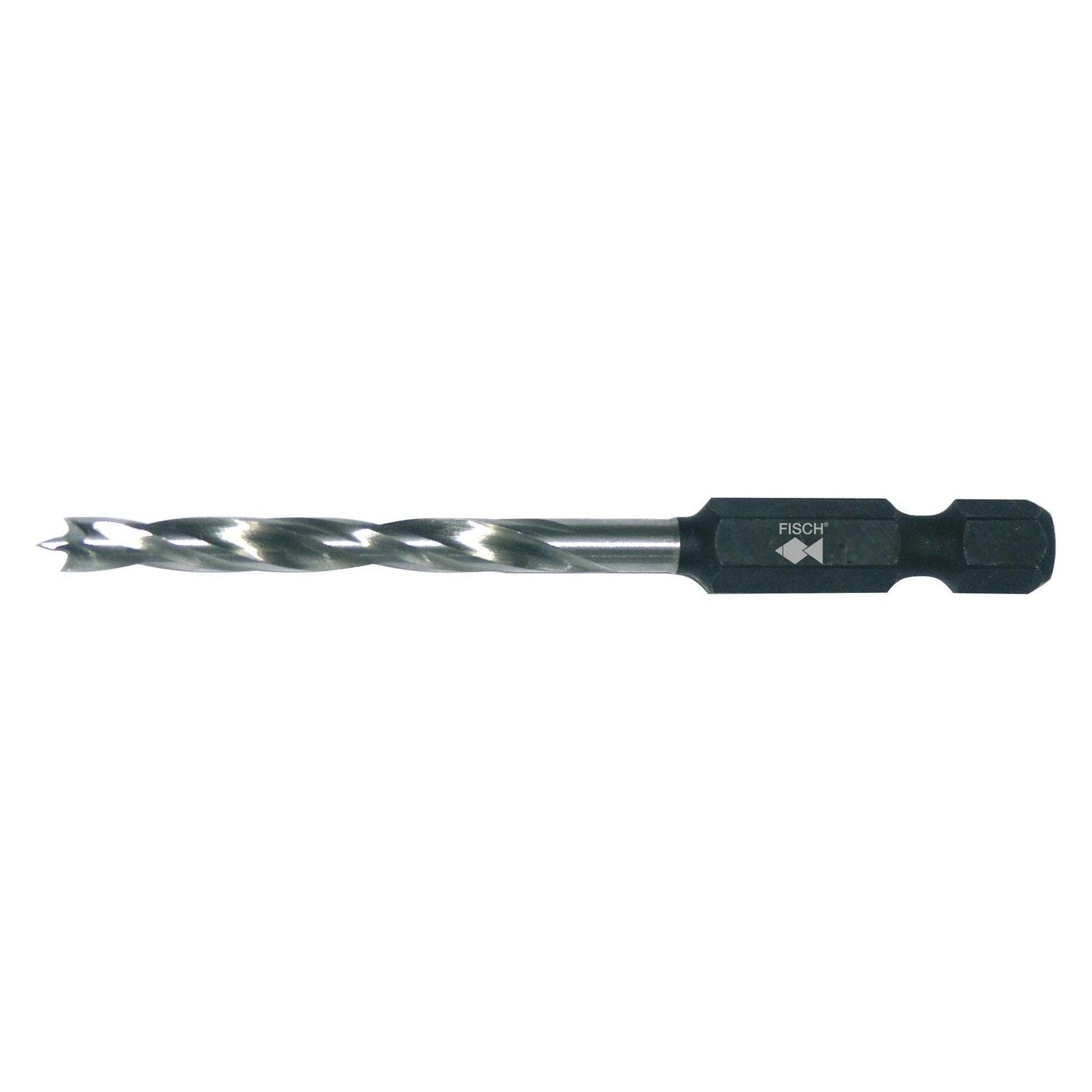 Fisch Holzspiralbohrer mit 1/4" Bit Aufnahme DIN3126 Holzbohrer Bohrer ø 3mm HSS (3 Millimeter) (013BE0300)